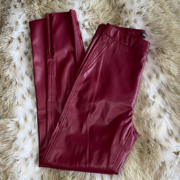 Zara Faux Leather Pants - Picture 4 of 5